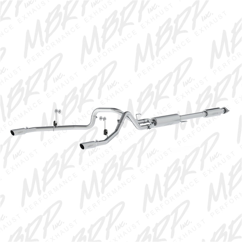 MBRP 2015 Ford F - 150 5.0L 3in Cat Back Dual Split Rear Exit T409 Exhaust System - Catback - MBRP