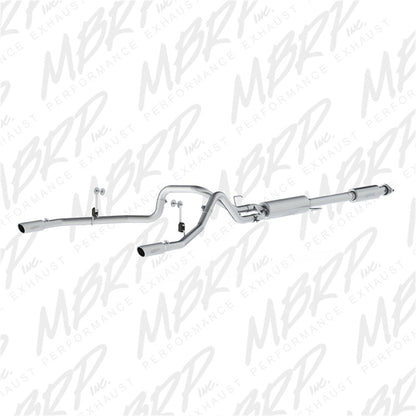 MBRP 2015 Ford F - 150 5.0L 3in Cat Back Dual Split Rear Exit T409 Exhaust System - Catback - MBRP