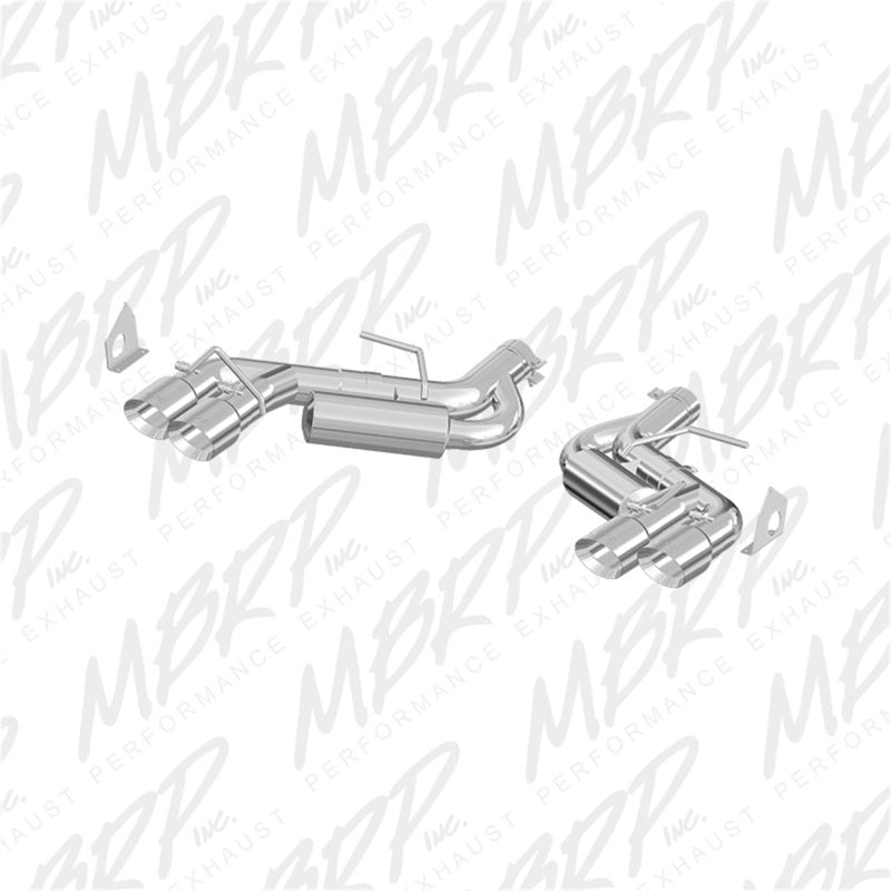 MBRP 2016 Chevy Camaro V8 6.2L 6spd 3in T409 Race Dual Axle Back w/ 4.5in Quad Dual Wall Tips - Catback - MBRP