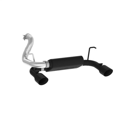 MBRP 2018+ Jeep Wrangler (JL) 3.6L V6 Dual Rear Exit Axle Back BLK Exhaust System - Axle Back - MBRP