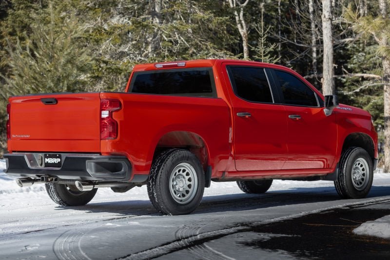 MBRP 2019+ Chevrolet Silverado 1500 / 2019+ GMC Sierra 1500 Alum. 3in Armor Black Cat - Back Exhaust - Catback - MBRP