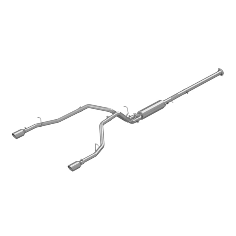 MBRP 2019 Ram 1500 5.7L (Crew Cab/Quad Cab ONLY) 2.5in Cat Back Dual Split Rear w/ 4.5in Tip - AL - Catback - MBRP