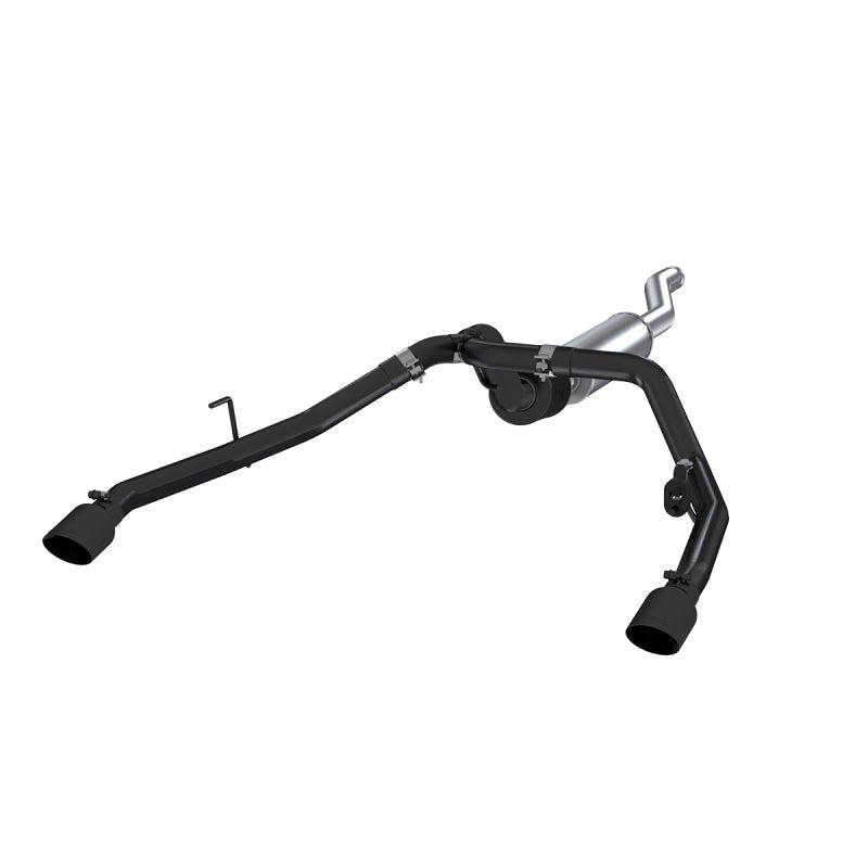 MBRP 2020 Jeep Gladiator 3.6L 2.5in Dual Rear Exit Cat Back Exhaust Black Coated - Catback - MBRP