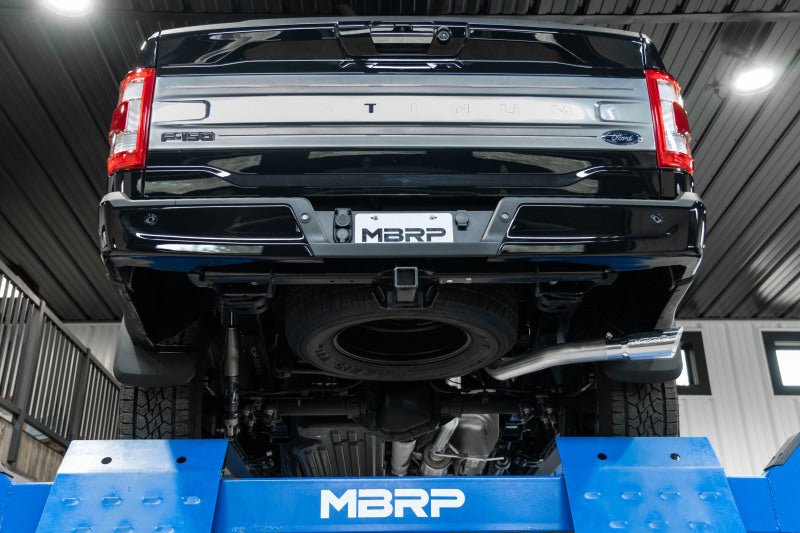 MBRP 2021+ Ford F - 150 Powerboost Hybrid 3in Single Side Exit - Aluminized Steel - Catback - MBRP