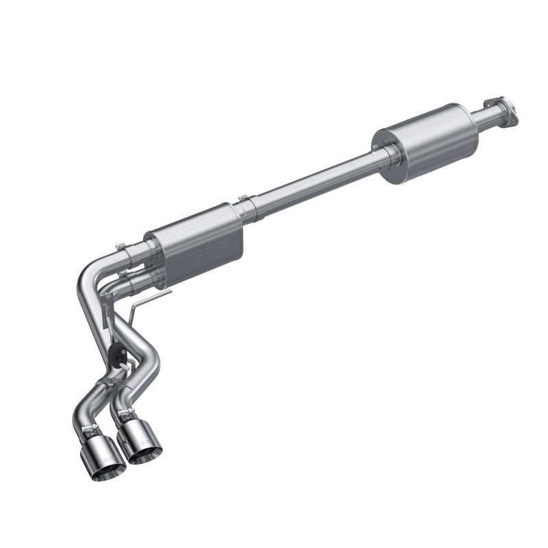 MBRP 2021+ Ford F150 Aluminized Dual Pre - Axle (Street Profile) 2.5in OD Tips 3in Cat Back Exhaust - Catback - MBRP