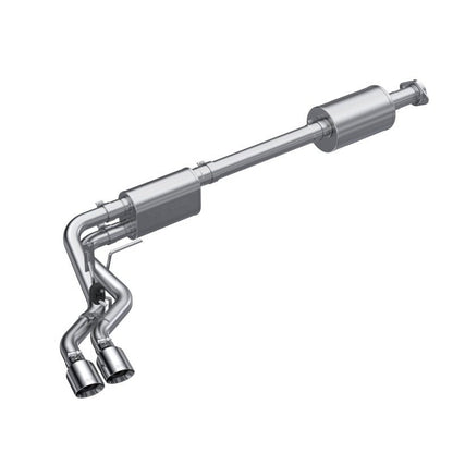 MBRP 2021+ Ford F150 Aluminized Dual Pre - Axle (Street Profile) 2.5in OD Tips 3in Cat Back Exhaust - Catback - MBRP