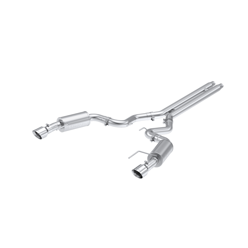 MBRP 2024 Ford Mustang GT S650, 5.0 Aluminized Steel 3in Cat - Back Dual Split Rear (Street) - Catback - MBRP