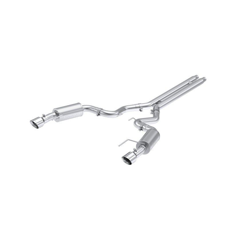 MBRP 2024 Ford Mustang GT S650, 5.0 Aluminized Steel 3in Cat - Back Dual Split Rear (Street) - Catback - MBRP