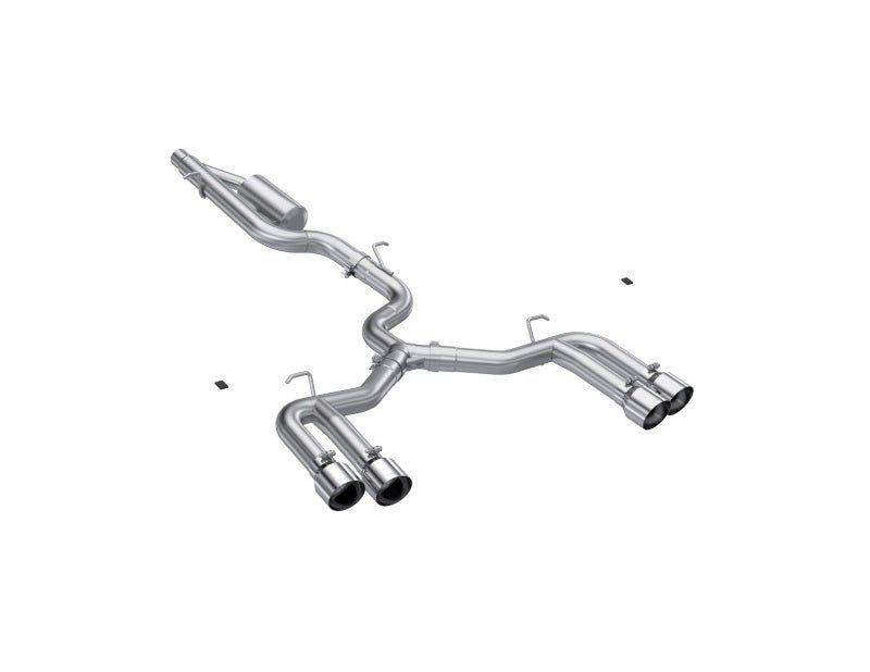 MBRP 22 - 24 Audi S3 2.0L Armor Pro T304 SS 3in Cat - Back Quad Split Rear Exhaust - Valve Delete - Catback - MBRP