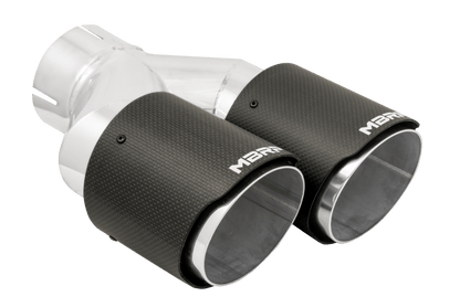 MBRP 3in ID / Dual 4in OD Out Staggered L 9.37in / R 9.87in Dual Wall Carbon Fiber Univ Exhaust Tip - Tips - MBRP