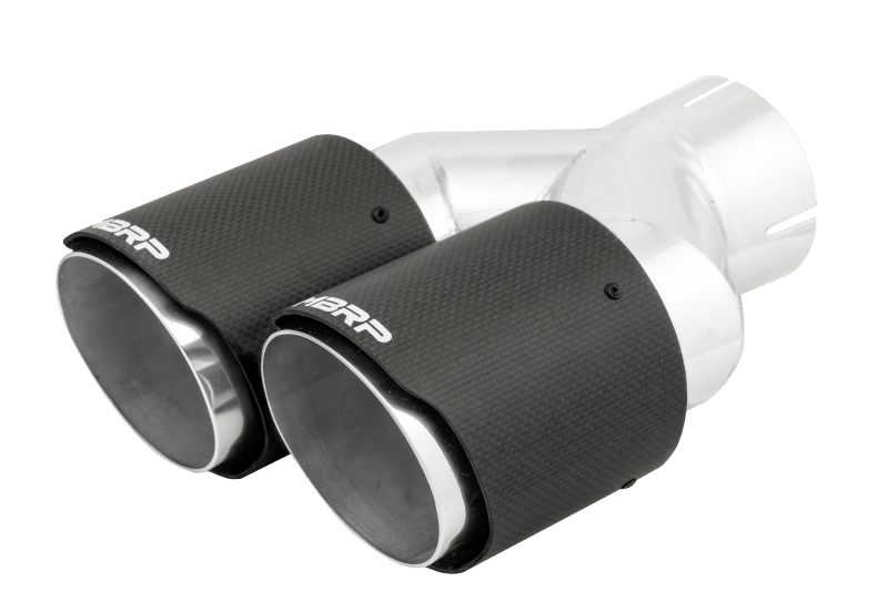 MBRP 3in ID / Dual 4in OD Out Staggered L 9.87in / R 9.37in Dual Wall Carbon Fiber Univ Exhaust Tip - Tips - MBRP