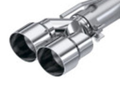 MBRP 3in ID / Dual 4in OD Out Staggered L 9.87in / R 9.37in Single Wall T304 SS Univ Exhaust Tip - Tips - MBRP