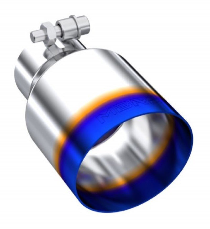 MBRP Burnt End Tip 2.5 ID 4 ID Out 6.5 length Single Wall Angle Cut 304 Stainless Steel - Tips - MBRP