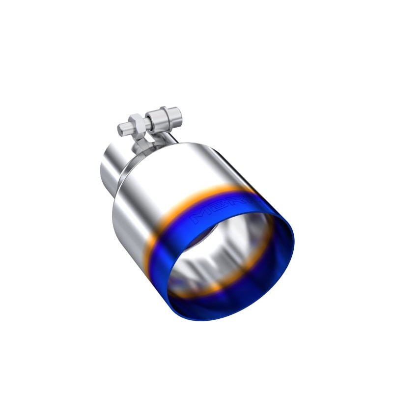 MBRP Burnt End Tip 2.5 ID 4 ID Out 6.5 length Single Wall Angle Cut 304 Stainless Steel - Tips - MBRP