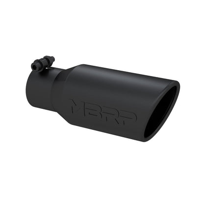 MBRP Universal Angled Rolled End Tip 4in OD / 2 - 3/4in Inlet / 10in Length - Black - Tips - MBRP