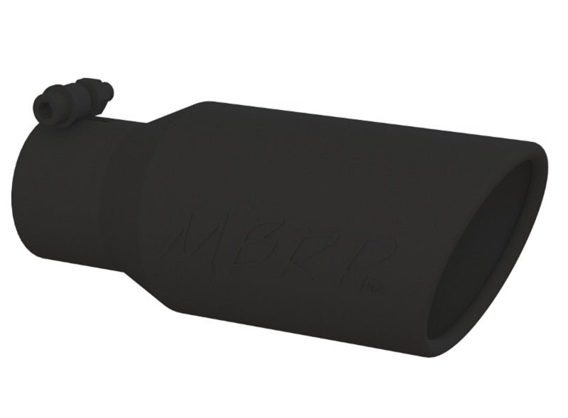 MBRP Universal Angled Rolled End Tip 4in OD / 2 - 3/4in Inlet / 10in Length - Black - Tips - MBRP