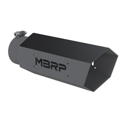 MBRP Universal Hex Tip 4in Inlet 16in Length w/o Logo - Black Coated - Tips - MBRP