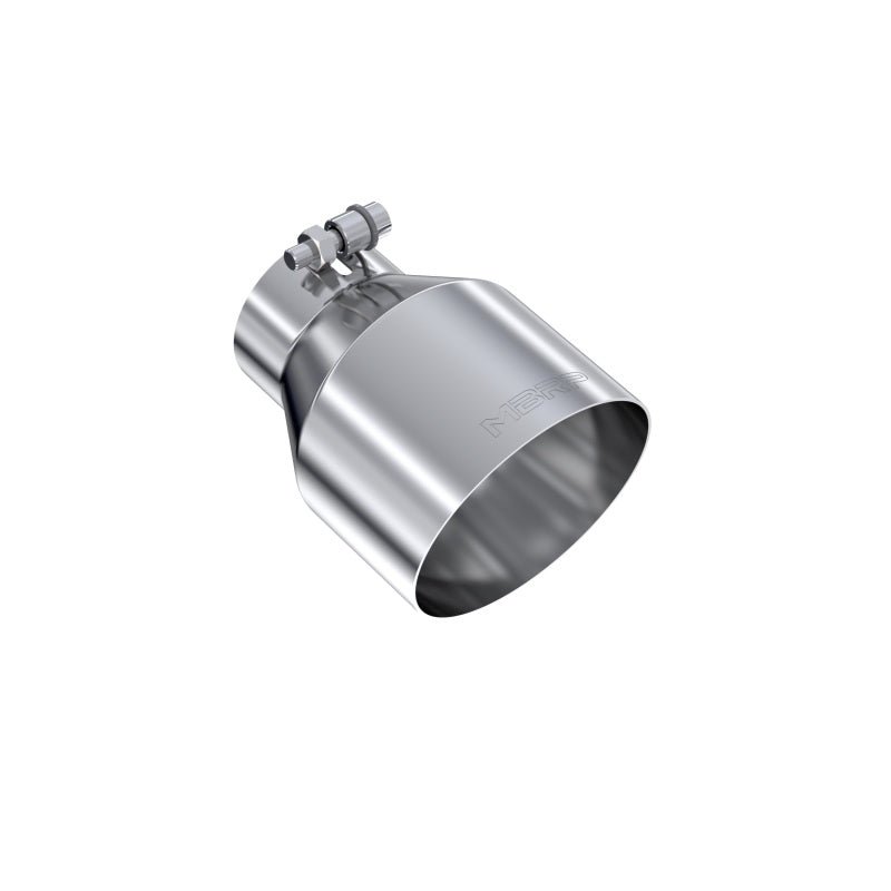 MBRP Universal T304 Stainless Steel Tip, 3in ID / 5in OD Out / 6.5in Length / Angle Cut Single Wall - Tips - MBRP