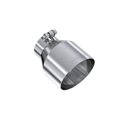 MBRP Universal T304 Stainless Steel Tip, 3in ID / 5in OD Out / 6.5in Length / Angle Cut Single Wall - Tips - MBRP