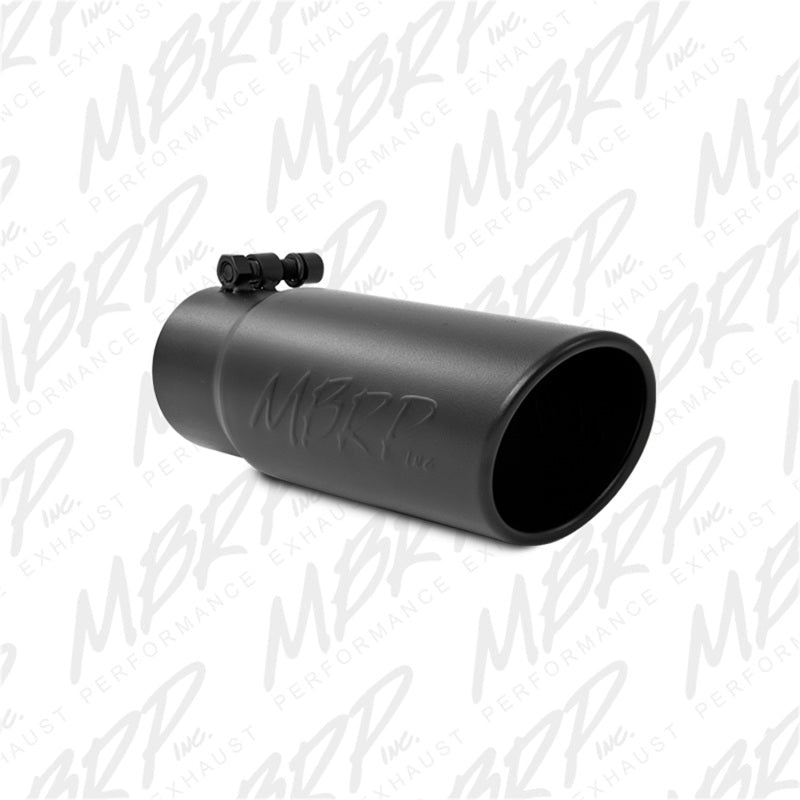 MBRP Universal Tip 3 - 1/2in O.D. Angled Rolled End - 3in ID Inlet 10in Length - Black - Tips - MBRP