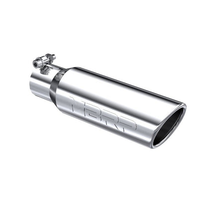 MBRP Universal Tip 3in O.D. Angled Rolled End 2 inlet 10 length - Steel Tubing - MBRP