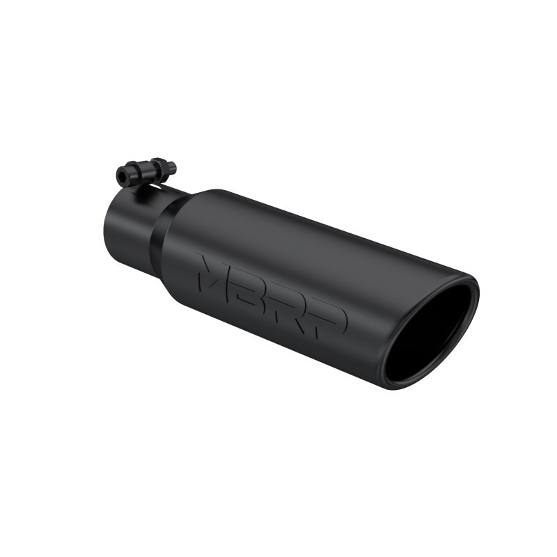 MBRP Universal Tip 3in O.D. Angled Rolled End 2 inlet 12 length - Black Finish - Tips - MBRP