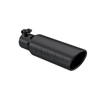 MBRP Universal Tip 3in O.D. Angled Rolled End 2 inlet 12 length - Black Finish - Tips - MBRP
