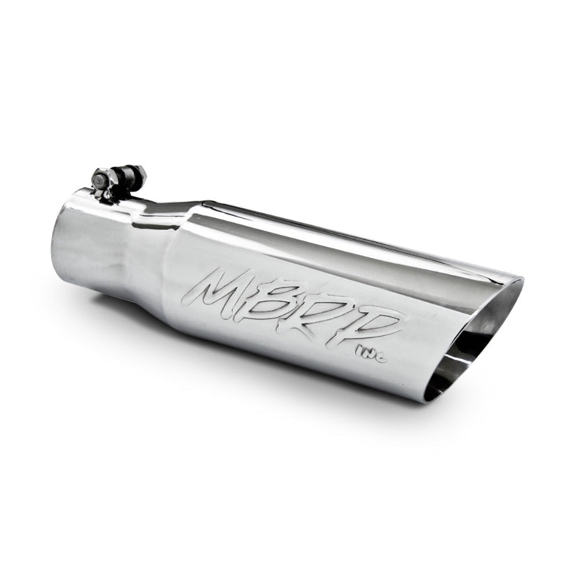 MBRP Universal Tip 3in O.D. Dual Wall Angled 2 inlet 12 length - Steel Tubing - MBRP