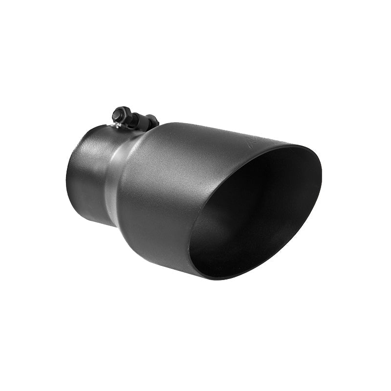 MBRP Universal Tip 4.5in OD 3in Inlet 8in Length Dual Walled Angled Exhaust Tip - Black - Tips - MBRP