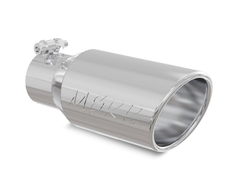 MBRP Universal Tip 4in OD 2.75in Inlet 10in Length Angled Rolled End T304 - Steel Tubing - MBRP