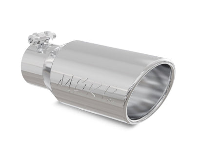 MBRP Universal Tip 4in OD 2.75in Inlet 10in Length Angled Rolled End T304 - Steel Tubing - MBRP