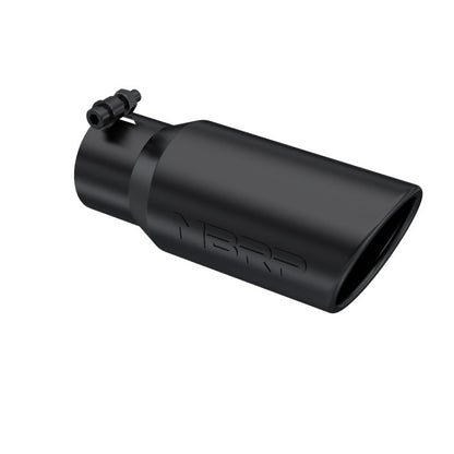 MBRP Universal Tip 4in OD 3in Inlet 10in Length Angled Rolled End Black - Tips - MBRP