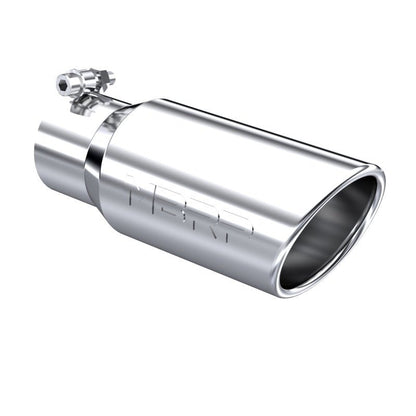 MBRP Universal Tip 4in OD 3in Inlet 10in Length Angled Rolled End T304 - Steel Tubing - MBRP