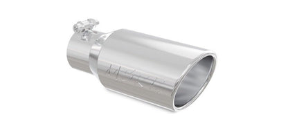 MBRP Universal Tip 4in OD 3in Inlet 10in Length Angled Rolled End T304 - Steel Tubing - MBRP