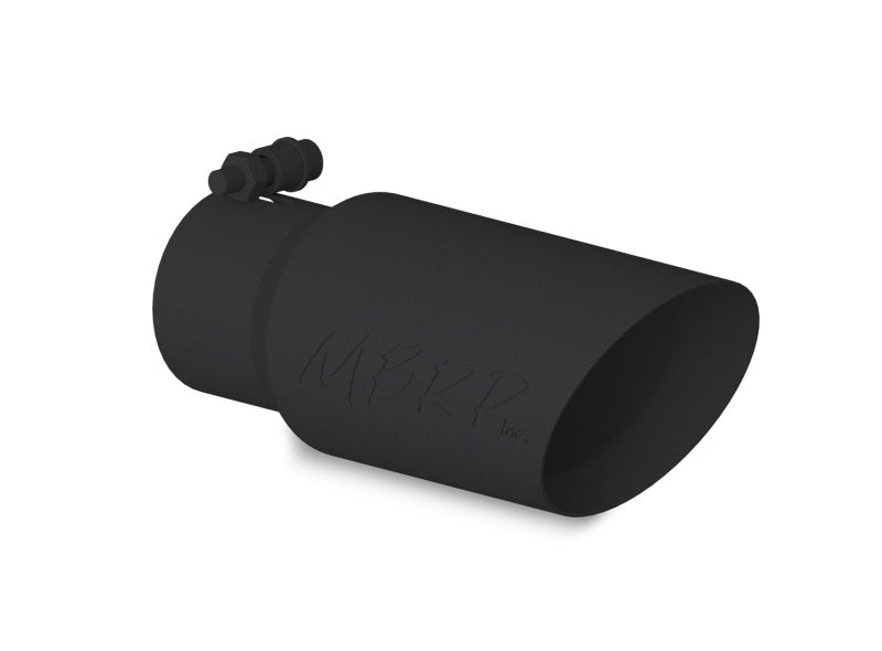 MBRP Universal Tip 4in OD 3in Inlet 10in Length Dual Wall Angled End Black - Tips - MBRP
