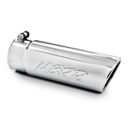 MBRP Universal Tip 4in O.D. Angled Rolled End 3 inlet 10 length - Steel Tubing - MBRP