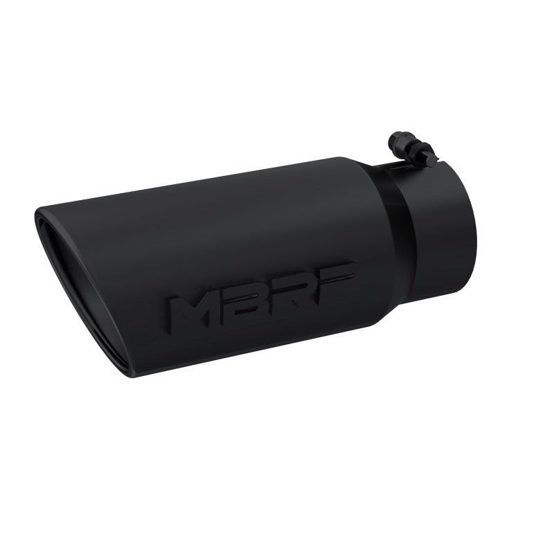 MBRP Universal Tip 5 O.D. Angled Rolled End 4 inlet 12 length - Black Finish - Tips - MBRP