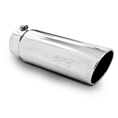 MBRP Universal Tip 6in OD Angled Rolled End 5in Inlet 18in Length T304 Exhaust - Steel Tubing - MBRP