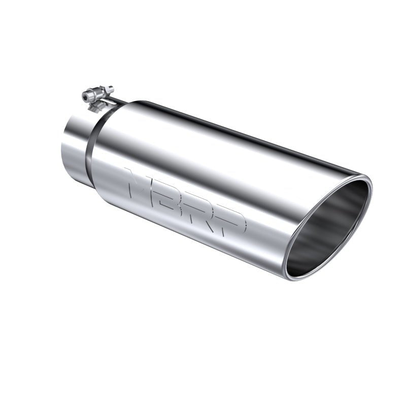 MBRP Universal Tip 6in OD Angled Rolled End 5in Inlet 18in Length T304 Exhaust - Steel Tubing - MBRP