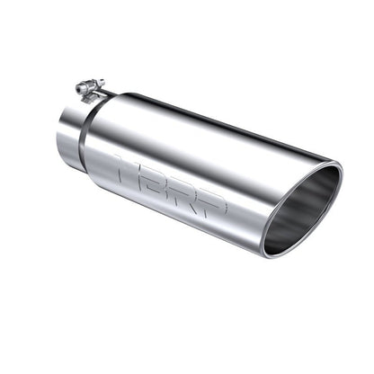 MBRP Universal Tip 6in OD Angled Rolled End 5in Inlet 18in Length T304 Exhaust - Steel Tubing - MBRP