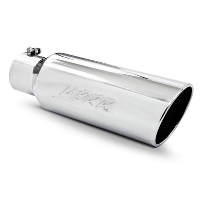 MBRP Universal Tip 6in OD Rolled End 4in Inlet 18in Length T304 - Steel Tubing - MBRP
