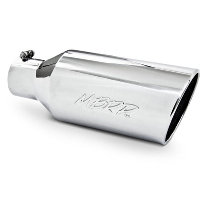 MBRP Universal Tip 7inch O.D. Rolled End 4inch inlet 18inch length - T304 (SINGLE TIP) - Steel Tubing - MBRP