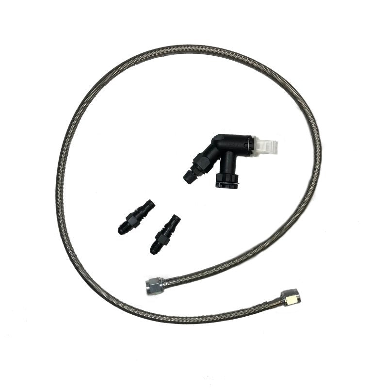 McLeod Line Assy Mustang 2005-Up 36in W/Male Wire Clip Fittings & Elbow Bleeder-Clutch Lines-McLeod Racing
