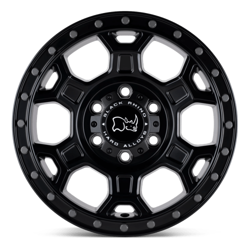 Black Rhino MIDHILL Matte Black W/ Gunmetal Bolts 17x8 +45 6x130mm 84.1mm