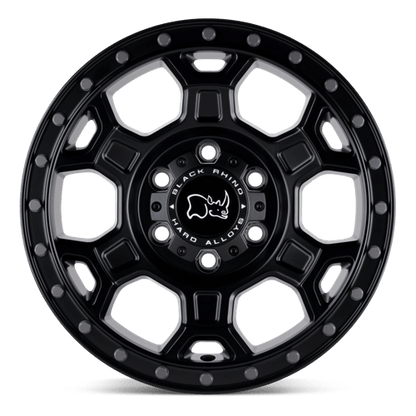 Black Rhino MIDHILL Matte Black W/ Gunmetal Bolts 17x8 +45 6x130mm 84.1mm