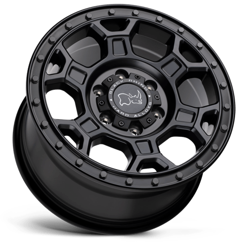 Black Rhino MIDHILL Matte Black W/ Gunmetal Bolts 18x8 +48 6x130mm 84.1mm