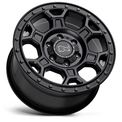 Black Rhino MIDHILL Matte Black W/ Gunmetal Bolts 18x8 +48 6x130mm 84.1mm