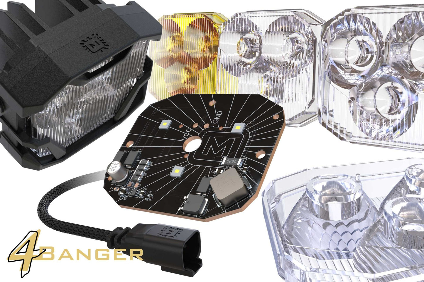 Morimoto 4Banger A - Pillar Kit: 07 - 13 Tundra - LED Light Pods - Morimoto