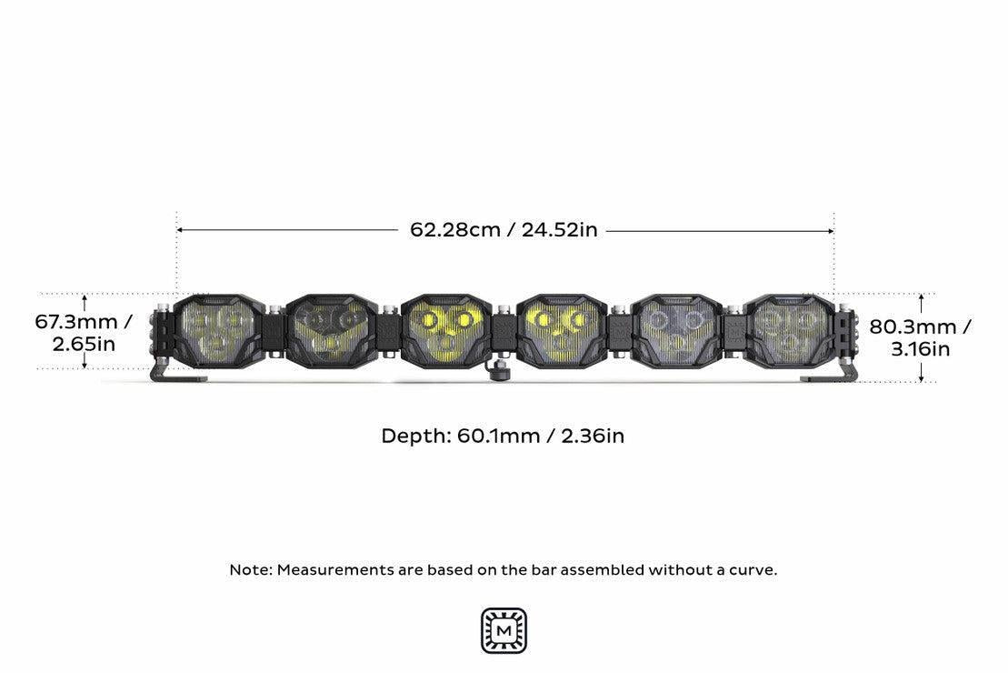 Morimoto Double - Row BangerBar Off - Road LED Light Bar: 6 Pods/ 24.5" - LED Light Bars - Morimoto