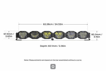Morimoto Double - Row BangerBar Off - Road LED Light Bar: 6 Pods/ 24.5" - LED Light Bars - Morimoto